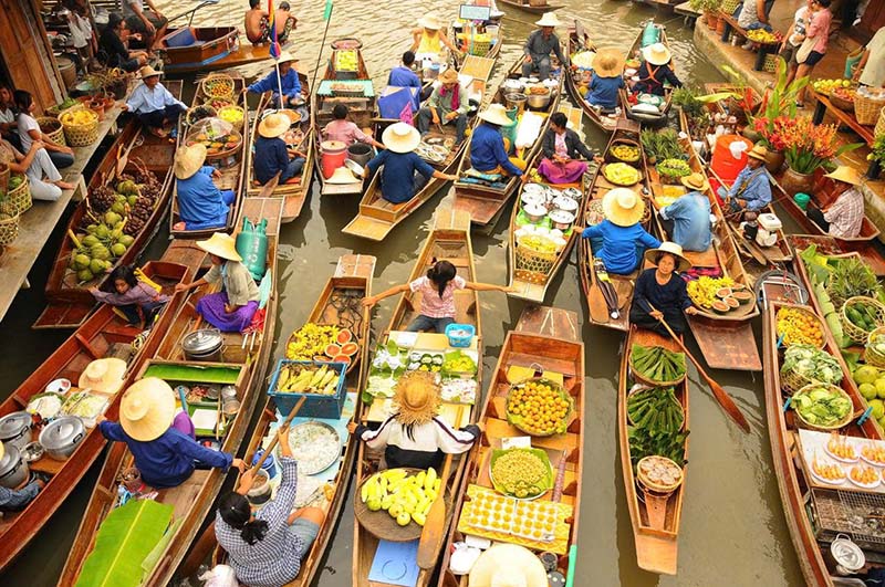 Chợ nổi Damnoen Saduak 1